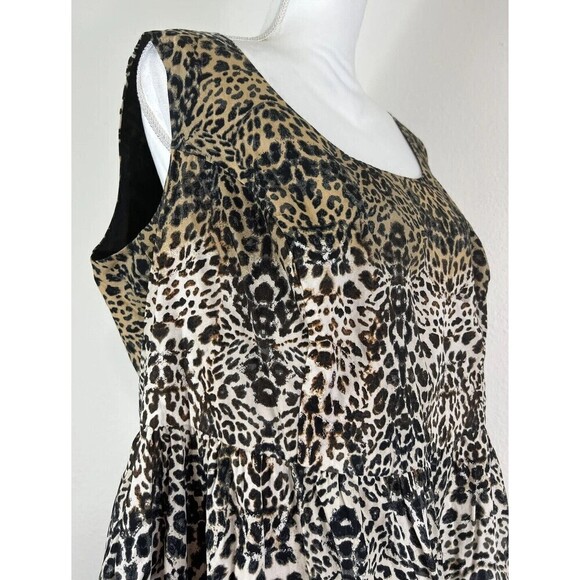 Jessica Simpson Plus Size Leopard  Animal Print Sleeveless Dress Size 1X - Picture 8 of 12